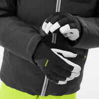 KIDS’ EXTRA WARM AND WATERPROOF PADDED SKI JACKET 580 WARM GREY