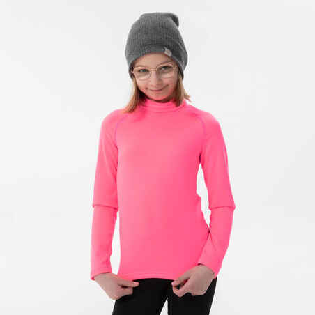 Kids' thermal ski base layer top - BL500 -  pink