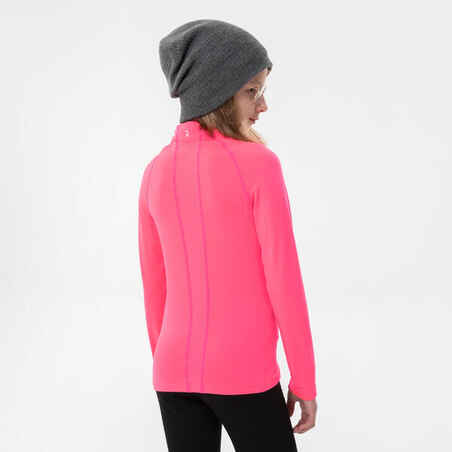 Kids' thermal ski base layer top - BL500 -  pink