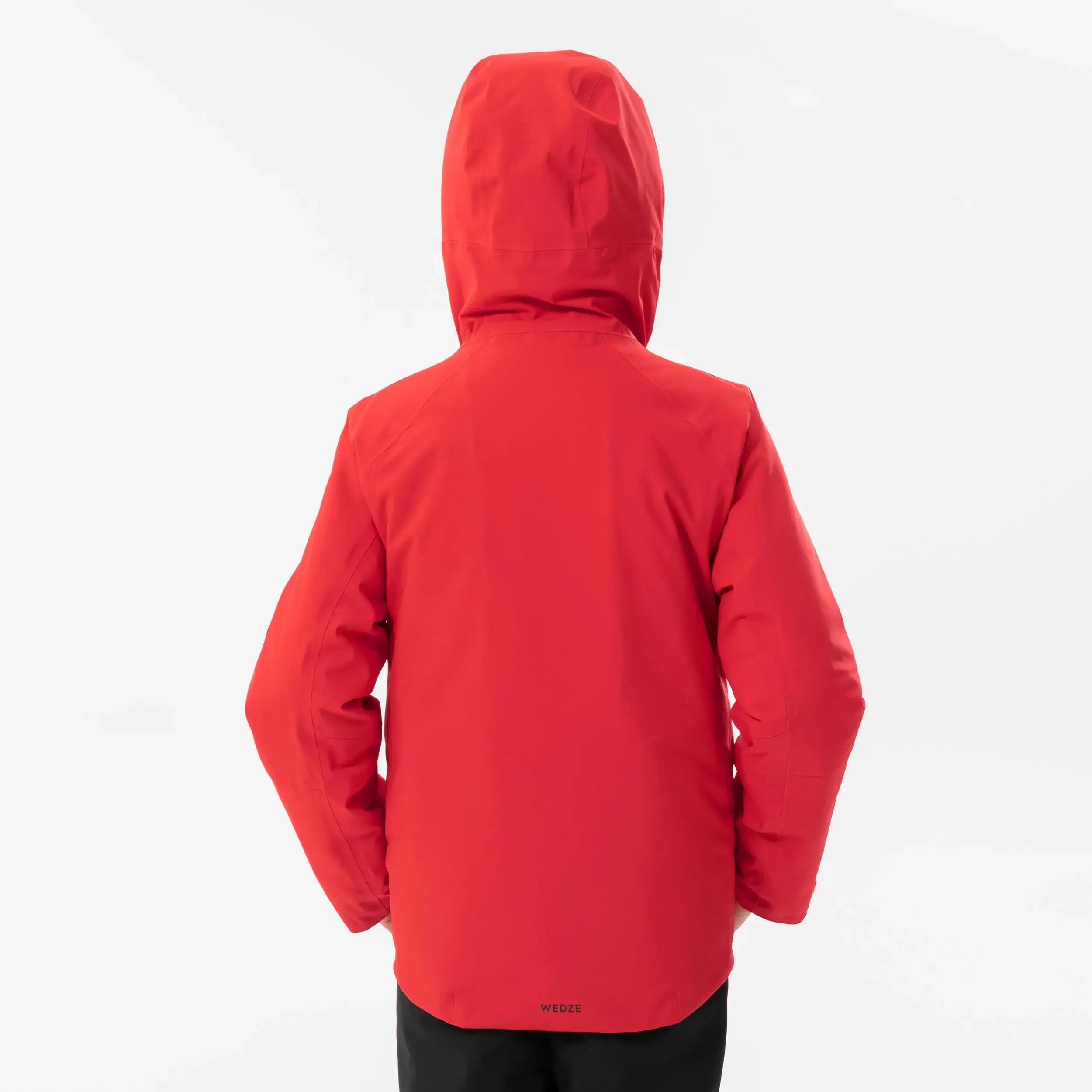 Kids Warm & Waterproof Ski Jacket, Padded Insulation, 6-14 Years - Red -  5