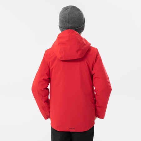 Kids’ Warm and Waterproof Ski Jacket 550 - Red