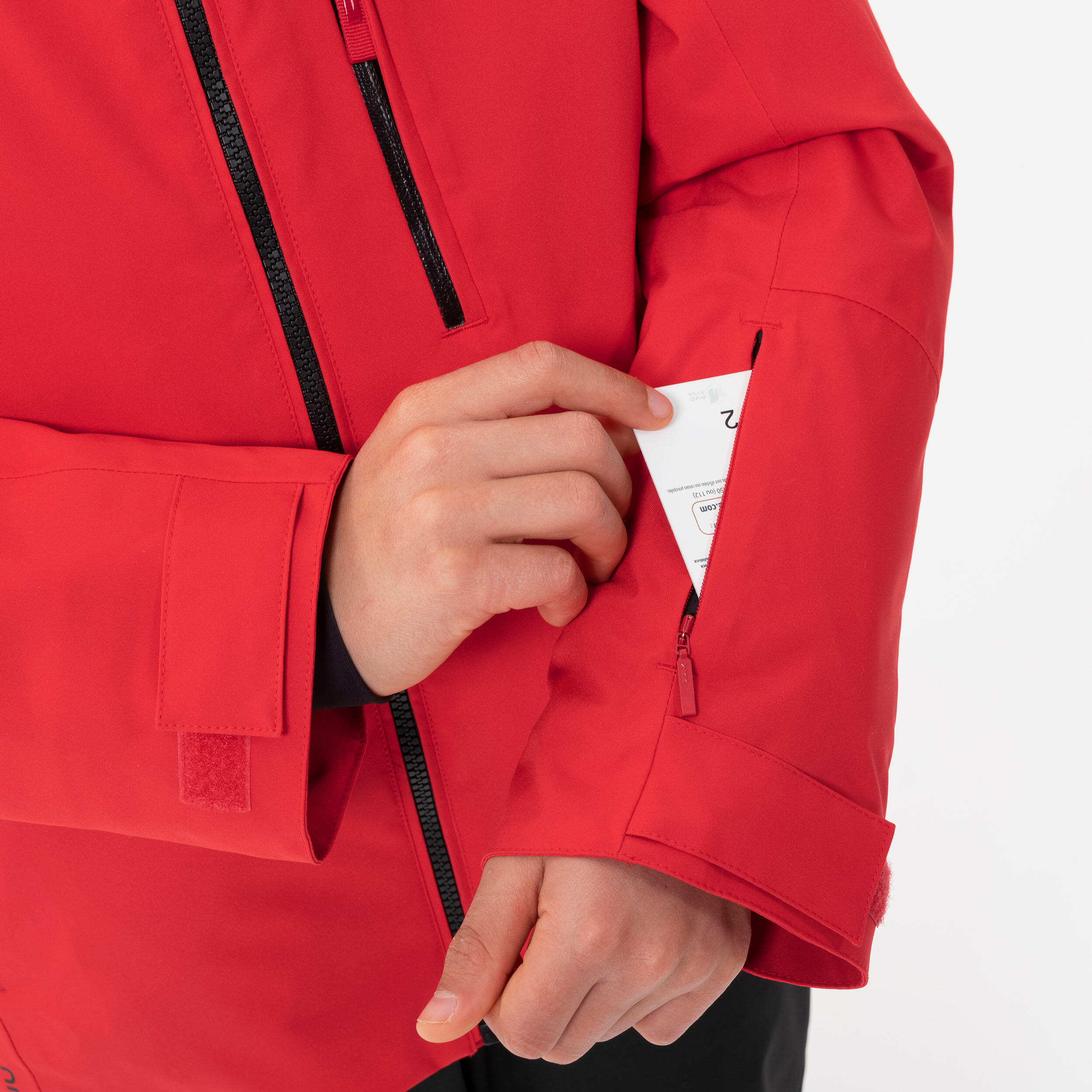 Kids’ Warm and Waterproof Ski Jacket 550 - Red 10/15