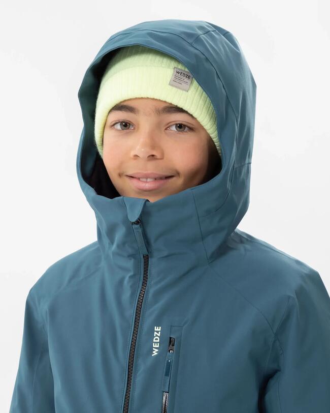 Kids’ warm and waterproof ski jacket 550 - blue