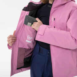 Kids’ Warm and Waterproof Ski Jacket 550 - Pink