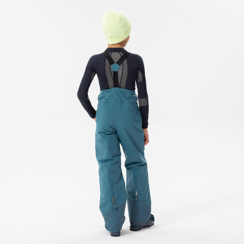 PANTALON DE SKI ENFANT CHAUD ET IMPERMEABLE - 500 PNF BLEU DENIM