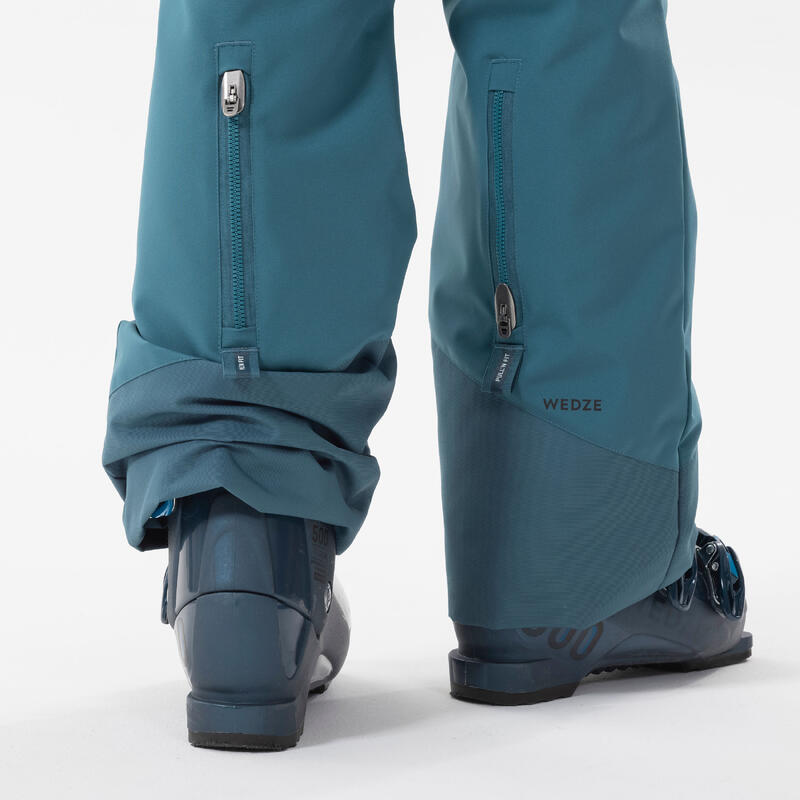 CALÇAS DE SKI QUENTE E IMPERMEÁVEIS- 500 CRIANÇA AZUL DENIM