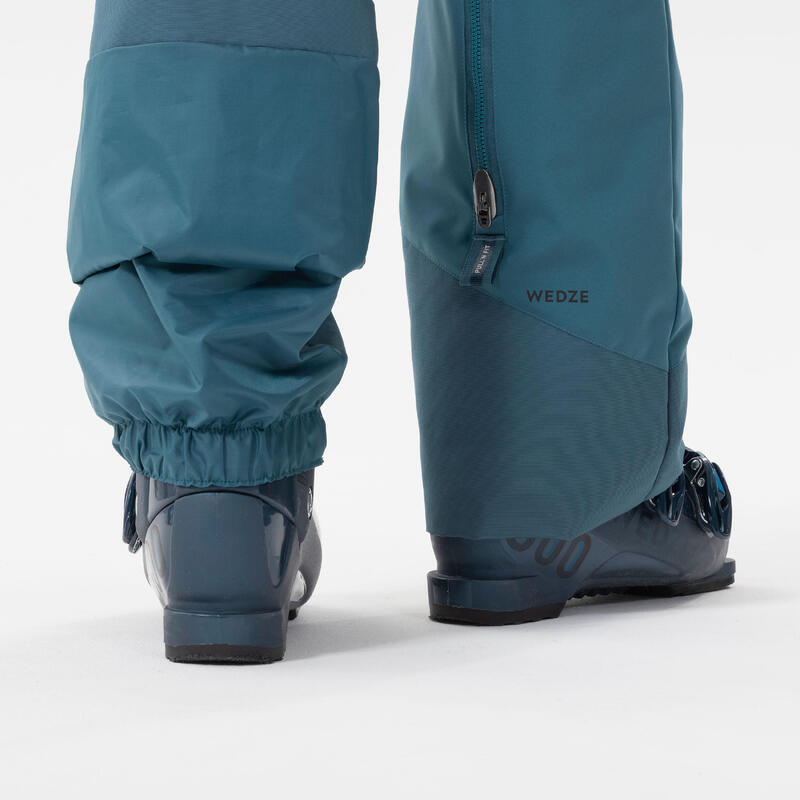 CALÇAS DE SKI QUENTE E IMPERMEÁVEIS- 500 CRIANÇA AZUL DENIM