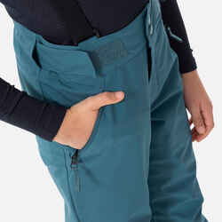 CHILDREN'S WARM AND WATERPROOF SKI TROUSERS  -500 PNF-DENIM BLUE 