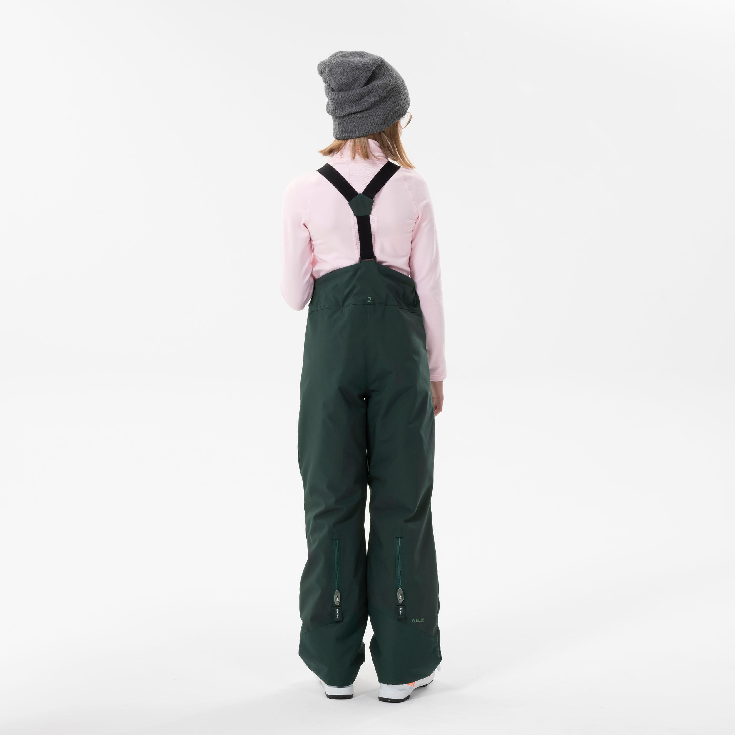 KIDS’ WARM AND WATERPROOF SKI TROUSERS  -500 PNF-GREEN PINE 7/13