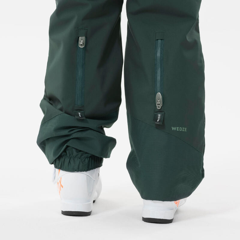 Pantaloni sci bambina 500 PNF verdi