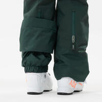 Dečje vodootporne pantalone za skijanje PNF 500 zelene