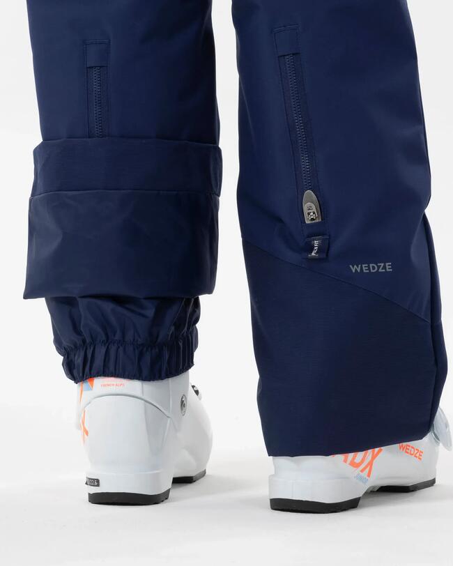 KIDS’ WARM AND WATERPROOF SKI TROUSERS  - 500 PNF - NAVY BLUE