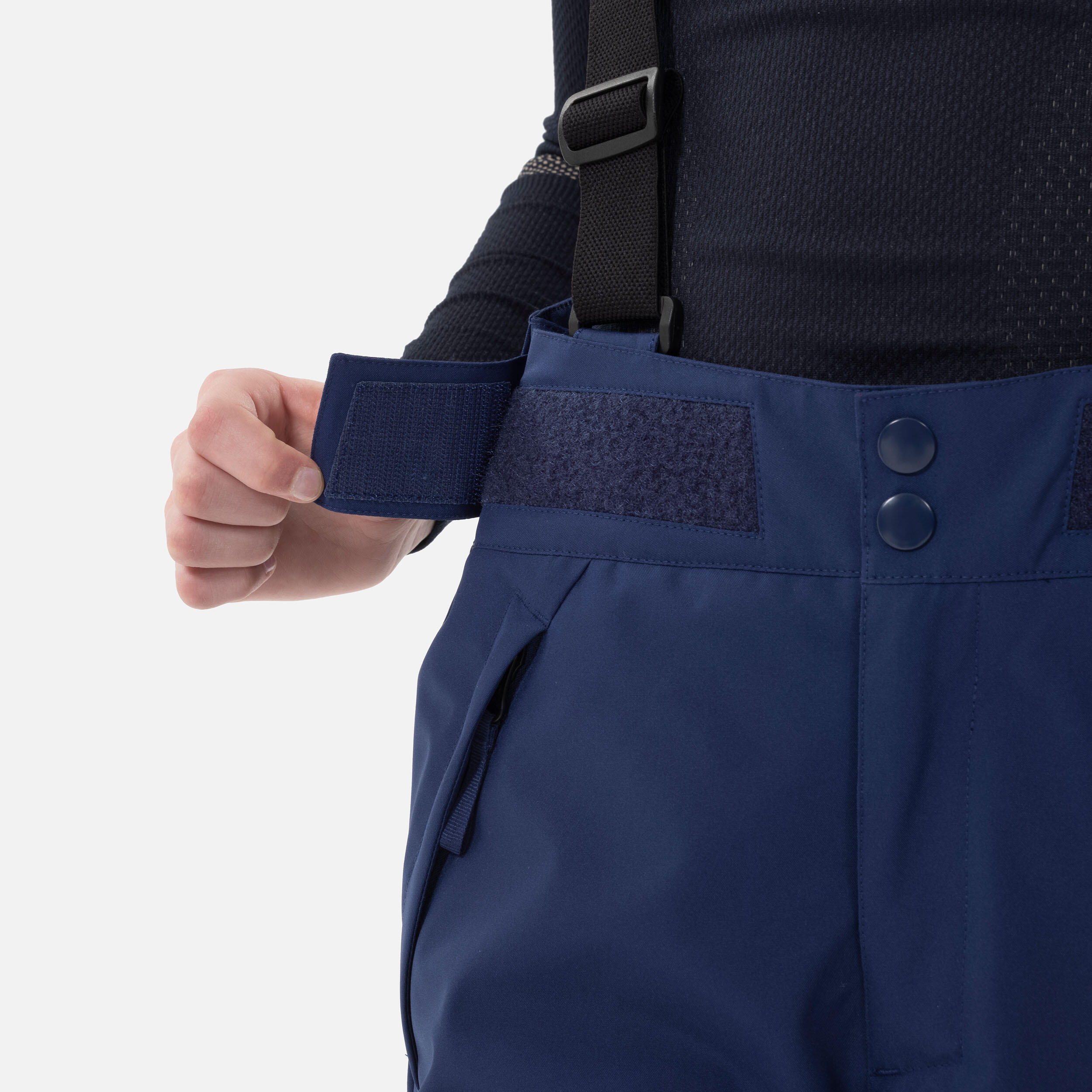 PANTALONI DA SCI CALDI E IMPERMEABILI PER BAMBINI - 500 PNF BLU NAVY