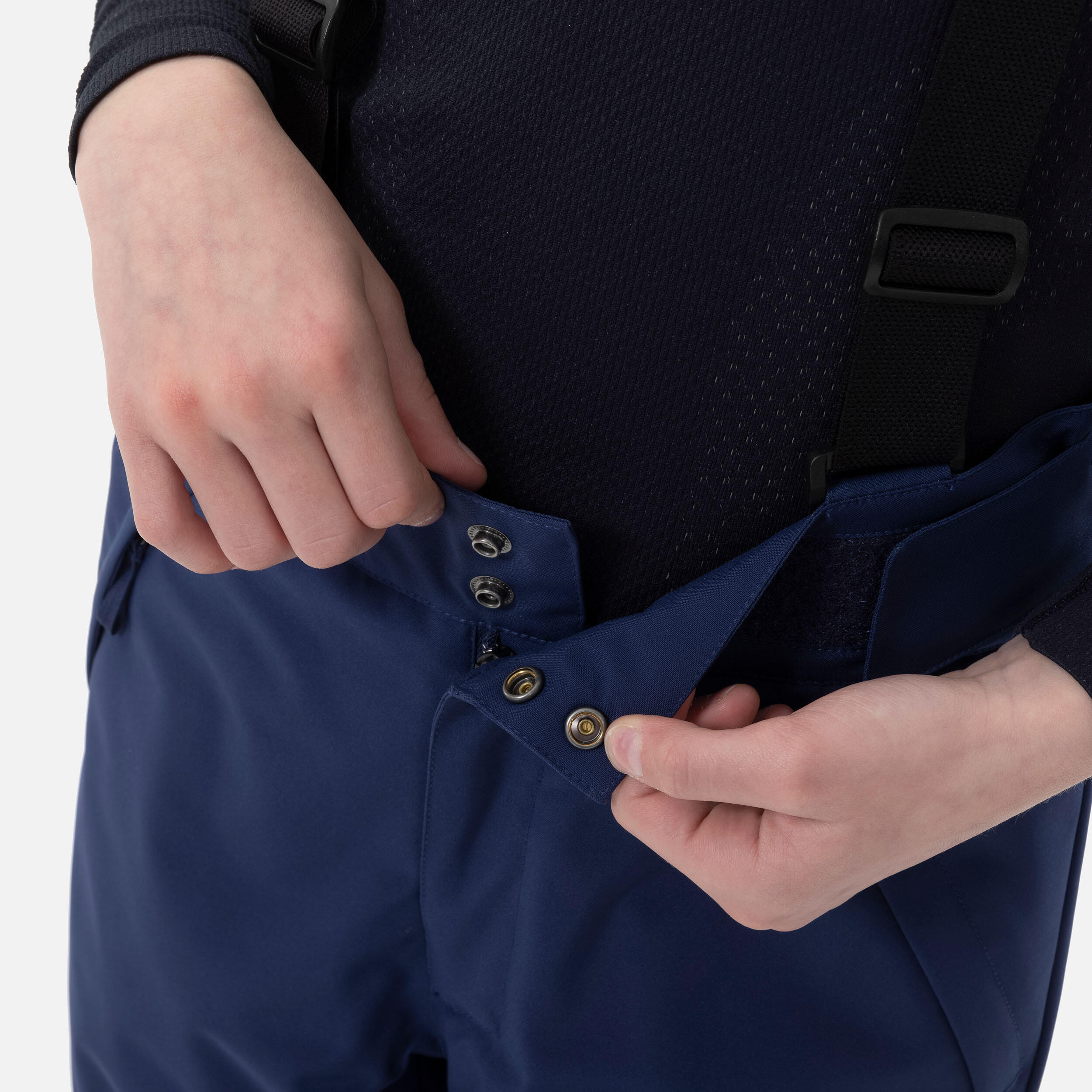 PANTALONI DA SCI CALDI E IMPERMEABILI PER BAMBINI - 500 PNF BLU NAVY