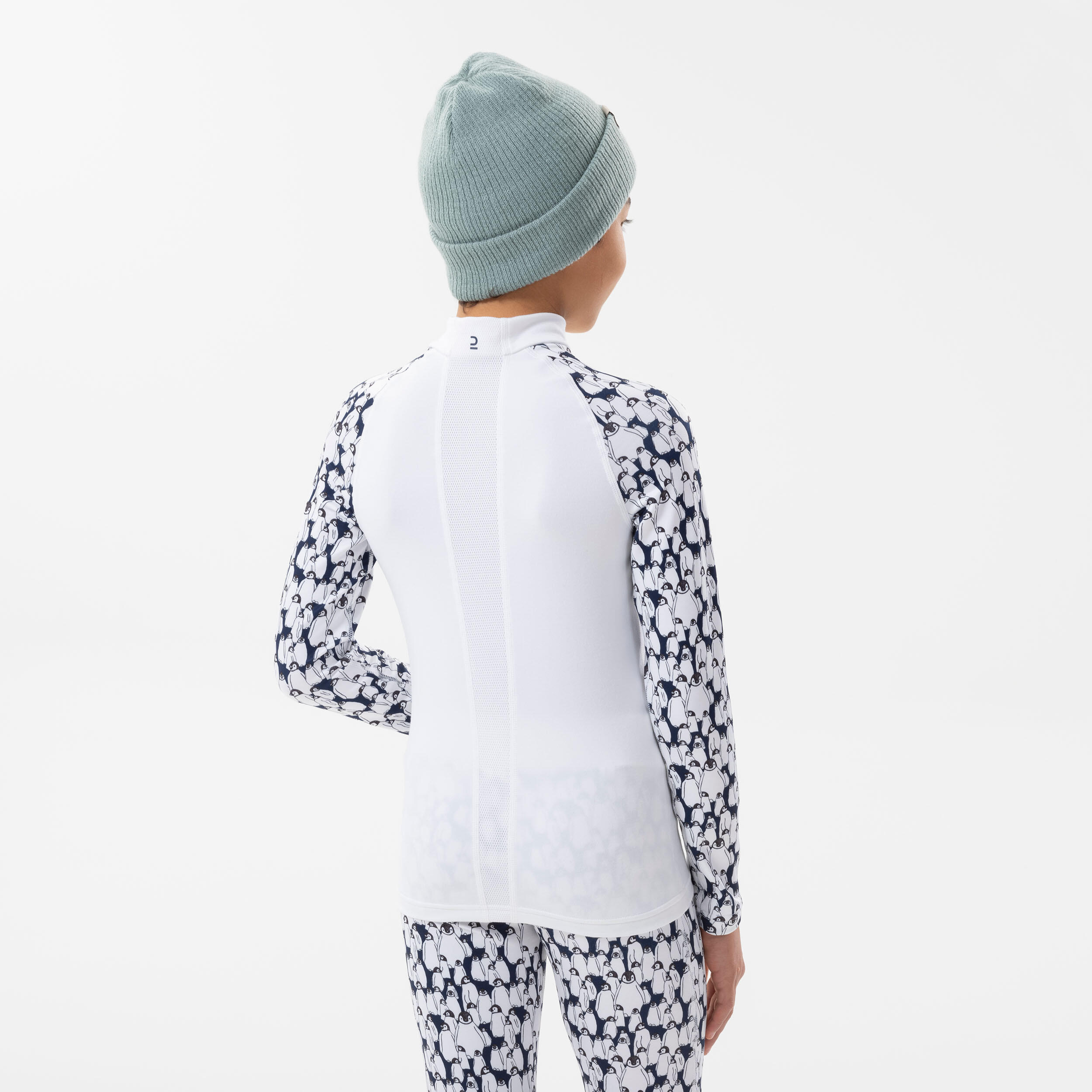 Kids’ thermal ski base layer - BL500 -  penguin pattern