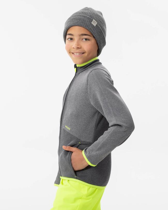 VESTE DE SKI DOUBLÉE ENFANT 900 - GRIS