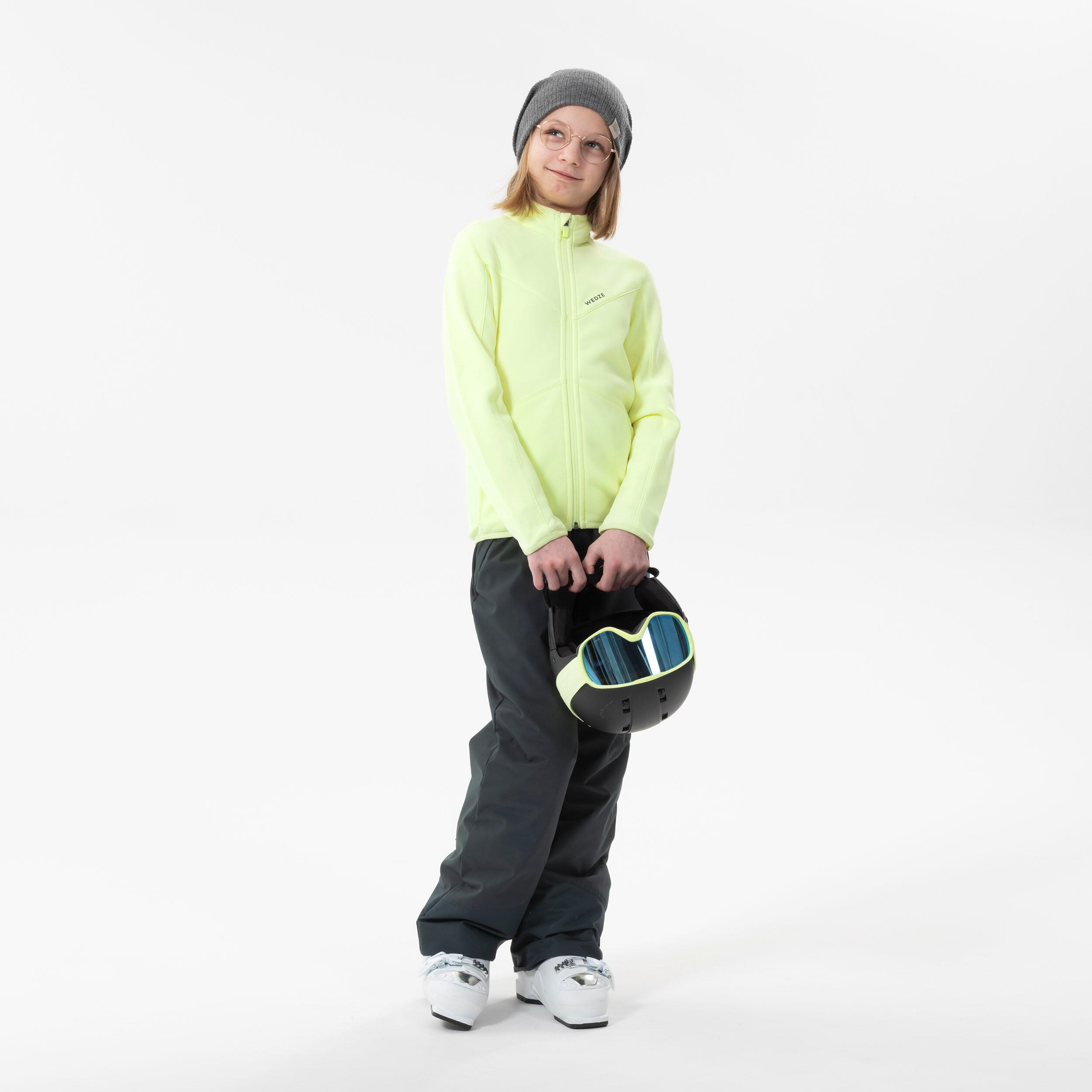 CHILDREN'S SKI LINER JACKET 900 - NEON YELLOW 2/6