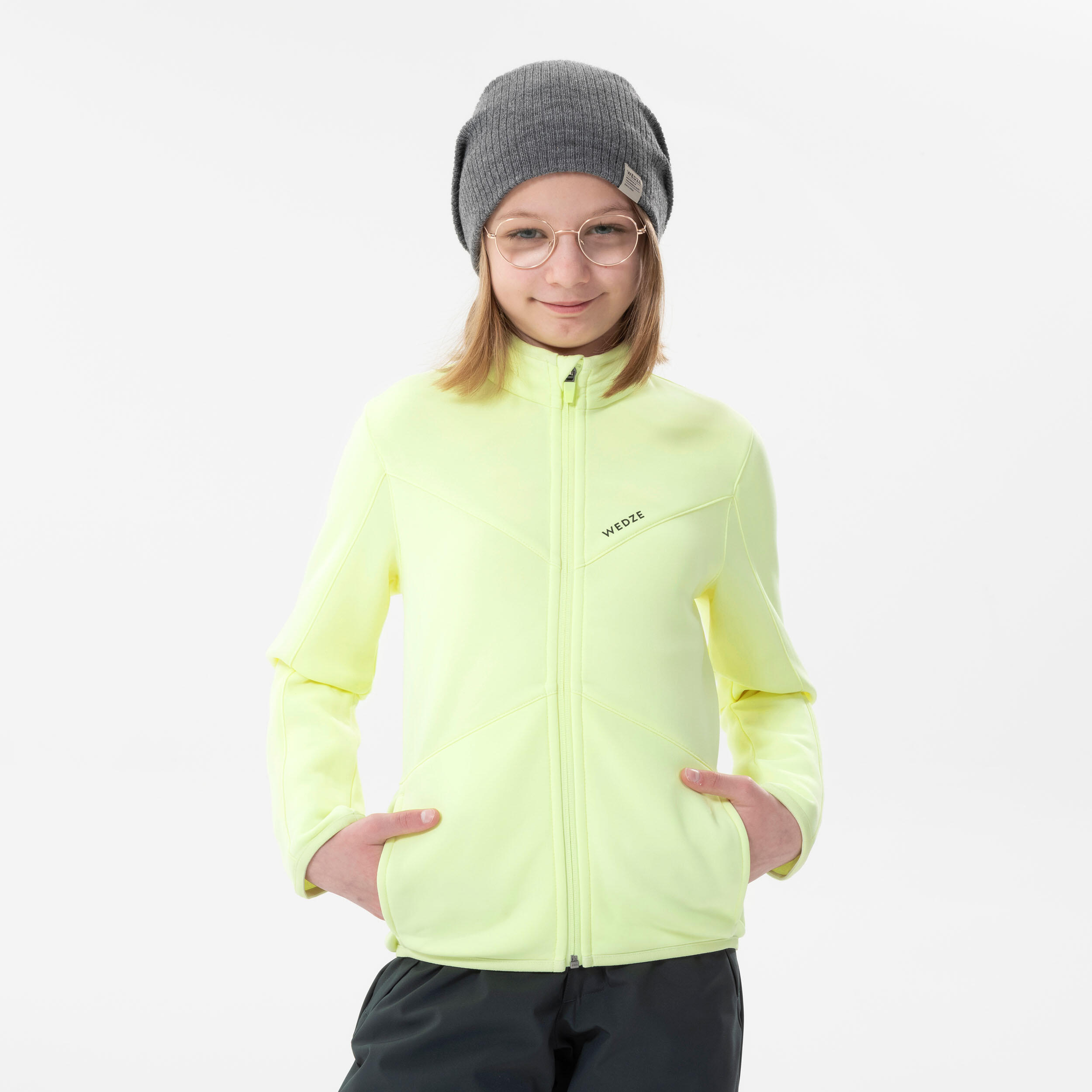 CHILDREN'S SKI LINER JACKET 900 - NEON YELLOW 3/6