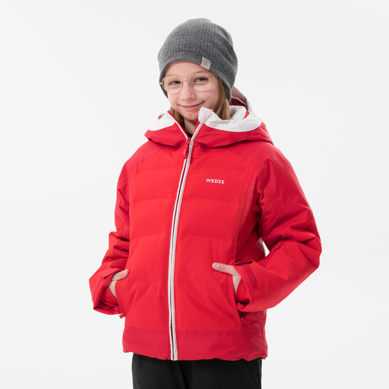 Dětská lyžařská hřejivá bunda 580 Warm červená 