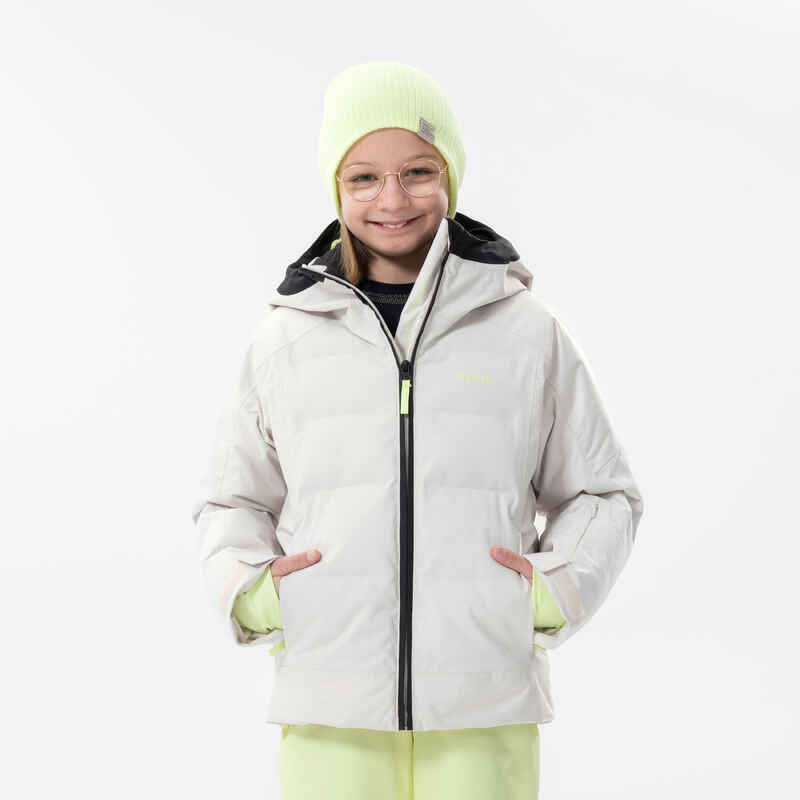 Chaqueta acolchada de Esquí para Niños Wedze 580 Warm beige