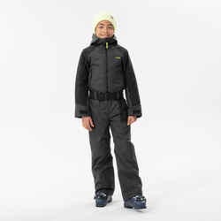 KIDS’ WARM AND WATERPROOF SKI SUIT 500 GREY