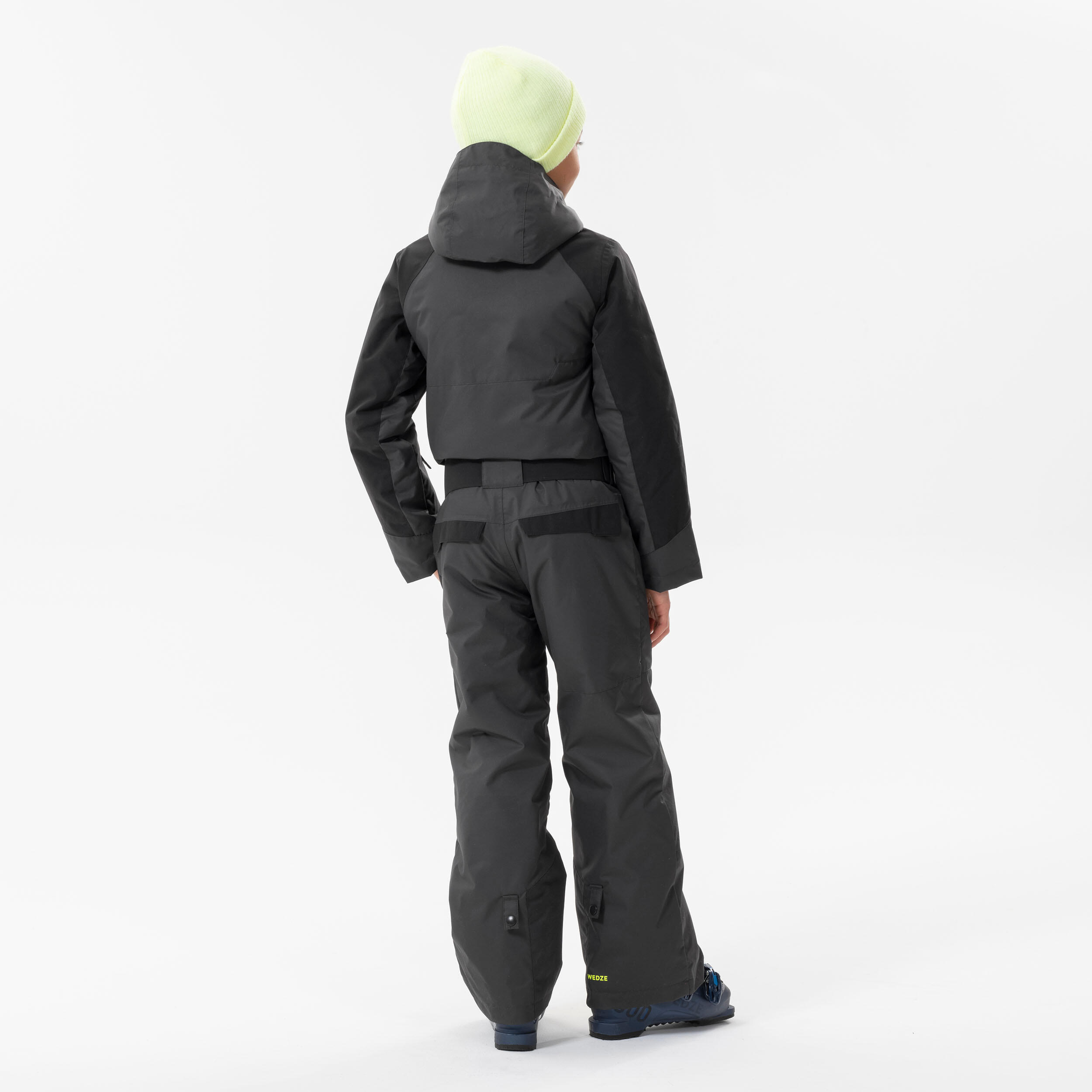 KIDS’ WARM AND WATERPROOF SKI SUIT 500 GREY 12/16