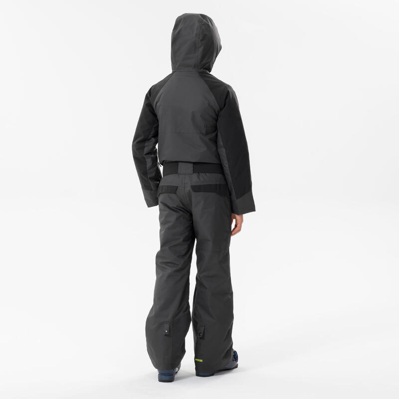 COMBINAISON DE SKI ENFANT CHAUDE ET IMPERMEABLE 500 GRISE