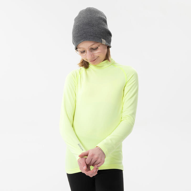 Bluză schi 500 Galben Fluo Copii 