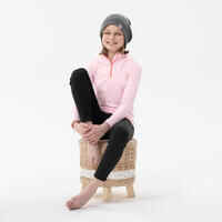 Kids’ thermal ski base layer 1/2 zip - BL 500 - Pink