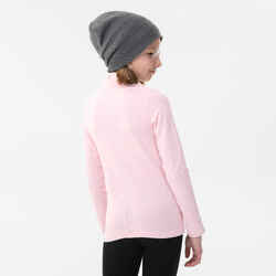 Kids’ Ski Base Layer 1/2 Zip Top - BL 500 - Pink