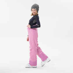 KIDS’ WARM AND WATERPROOF SKI TROUSERS  - 500 PNF - PINK 