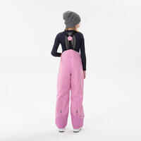 KIDS’ WARM AND WATERPROOF SKI TROUSERS  - 500 PNF - PINK 