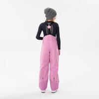 KIDS’ WARM AND WATERPROOF SKI TROUSERS - 500 PNF - PINK 