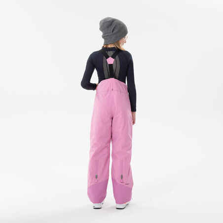 KIDS’ WARM AND WATERPROOF SKI TROUSERS - 500 PNF - PINK 