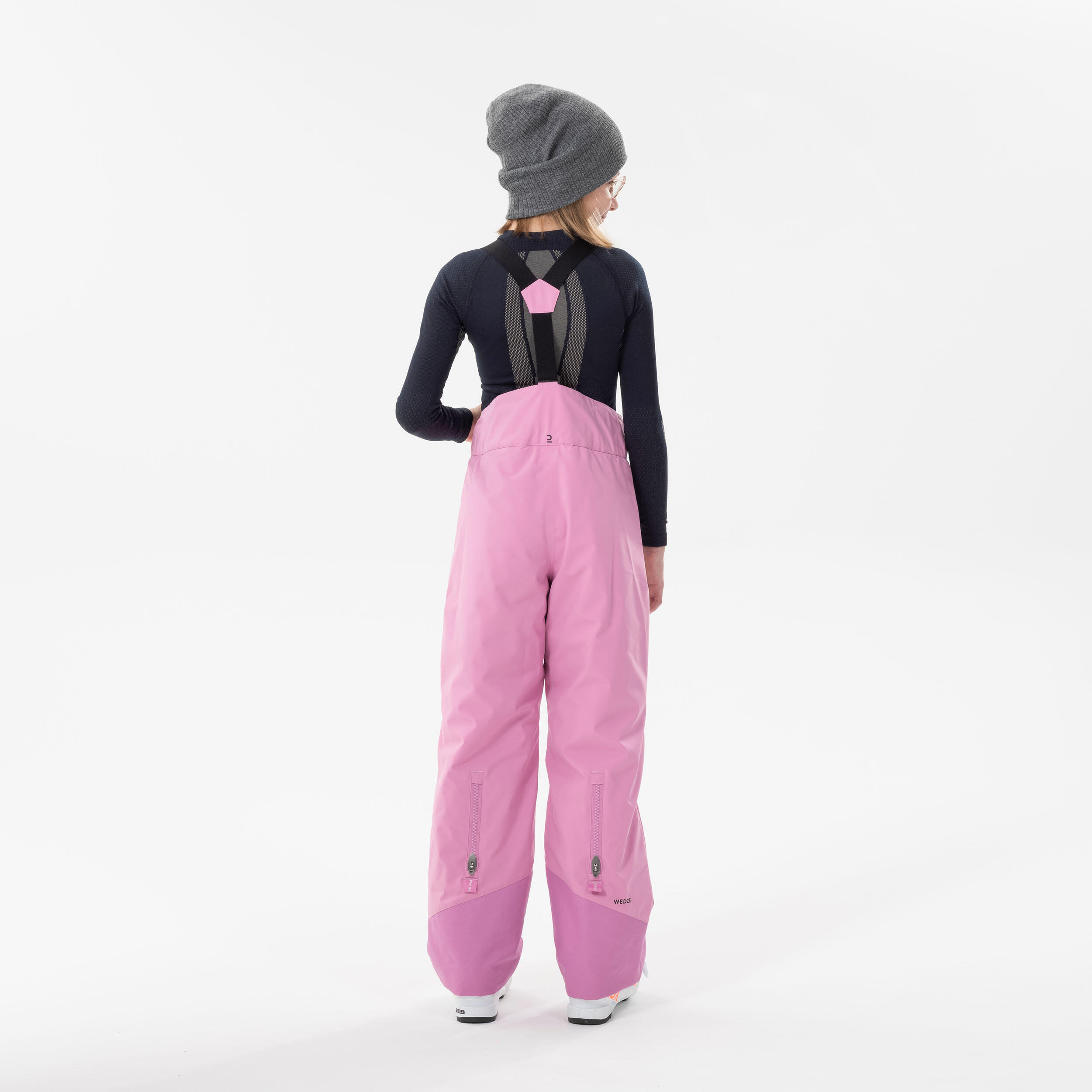 KIDS’ WARM AND WATERPROOF SKI TROUSERS  - 500 PNF - PINK  7/12