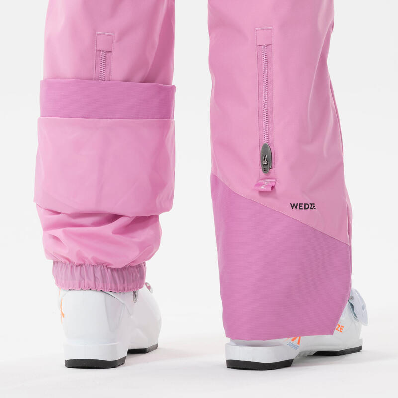 PANTALON DE SKI ENFANT CHAUD ET IMPERMEABLE - 500 PNF ROSE