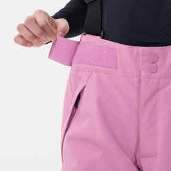 KIDS’ WARM AND WATERPROOF SKI TROUSERS  - 500 PNF - PINK 