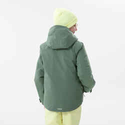 Kids’ Warm and Waterproof Ski Jacket 550 - Green