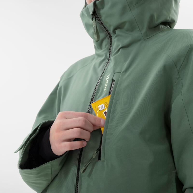 Veste de ski enfant chaude et imperméable 550 - Vert