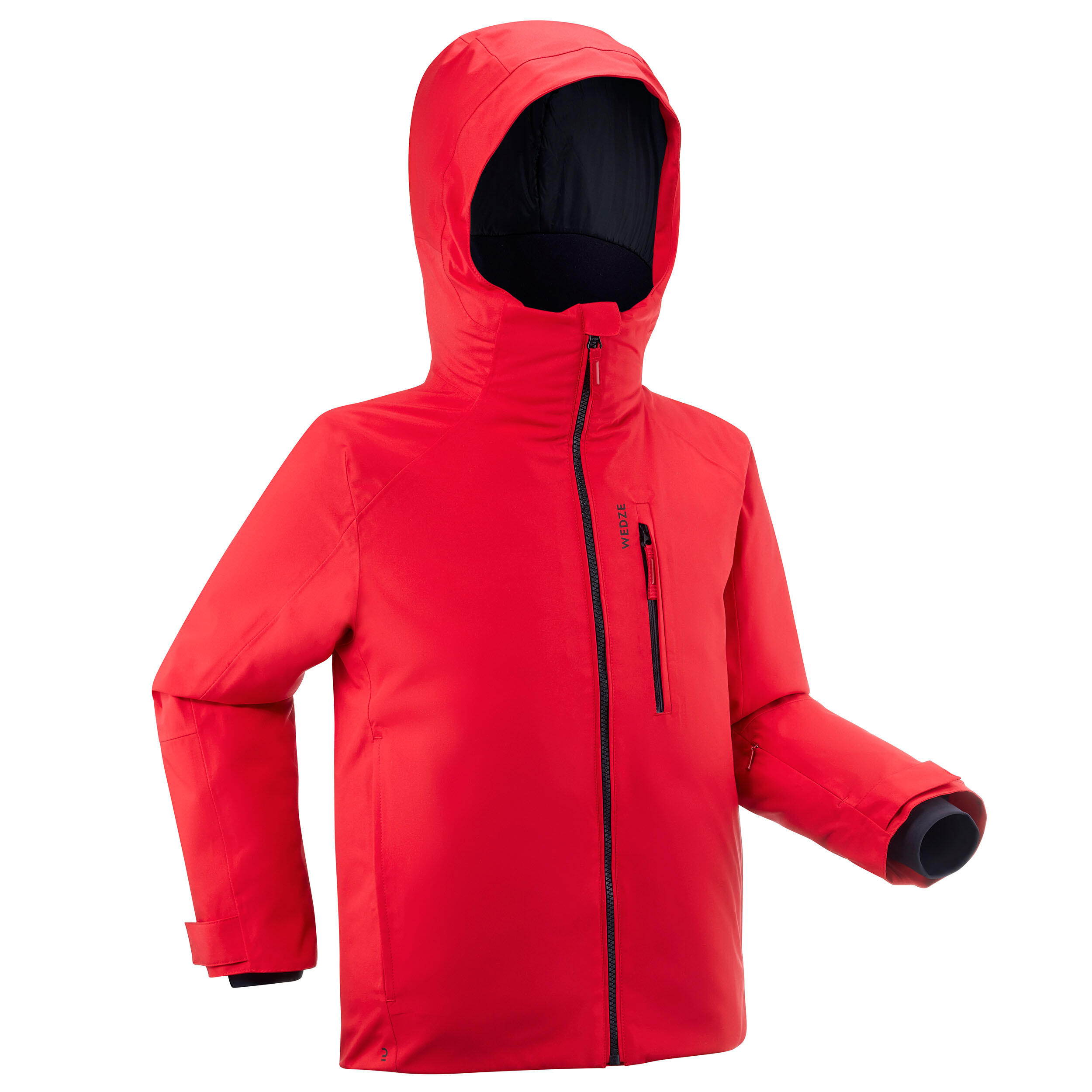 Kids' Warm and Waterproof Ski Jacket SKI500, 6-14 Years - Red