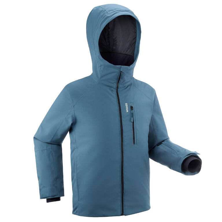 Kids' warm and waterproof ski jacket 550 - blue - Decathlon