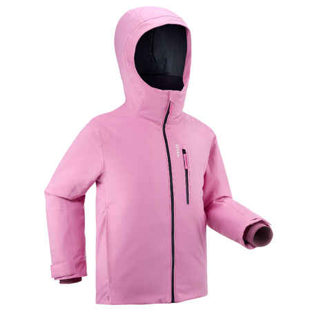 Skijaška jakna dječja topla i vodootporna 550 ružičasta
