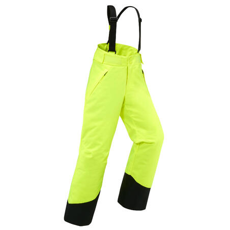 Neon žute dečje pantalone za skijanje PNF 500