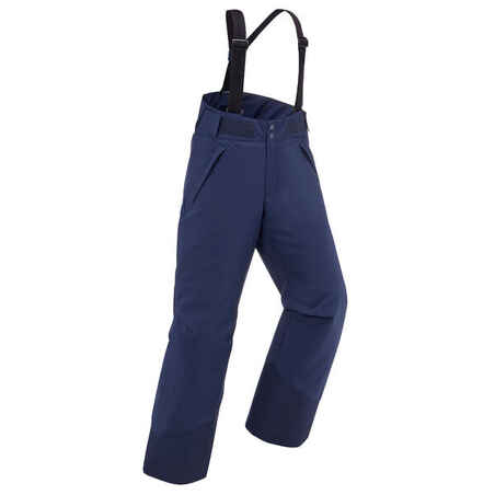 Temno modre vodoodporne smučarske hlače 500 PNF za otroke