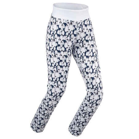 Kids’ Ski Base Layer Bottoms - BL 500 -  Penguin Pattern