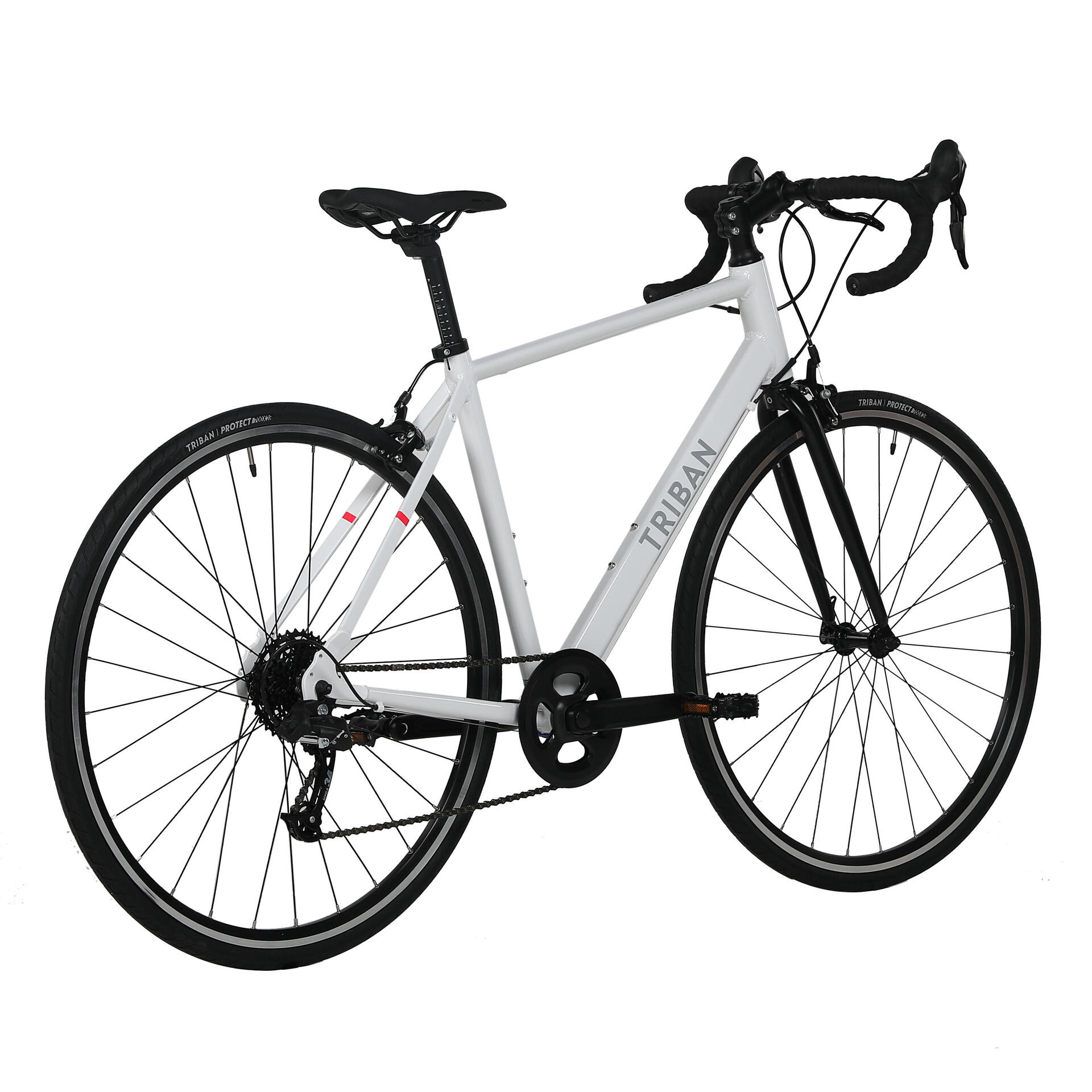 Road Bike Easy 8 Speed Rim Brake - White (Size L)