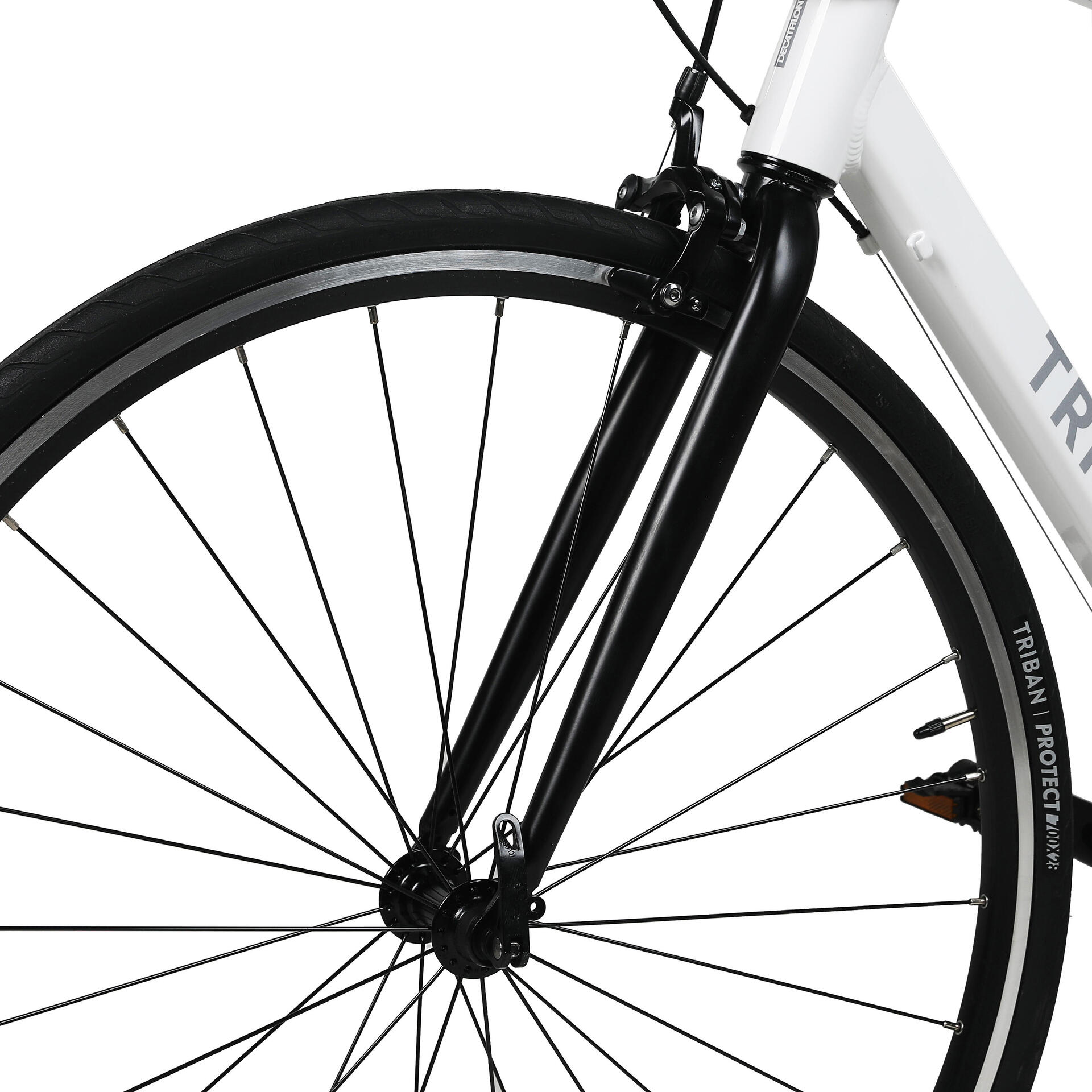 Road Bike Easy 8 Speed Rim Brake - White (Size L)