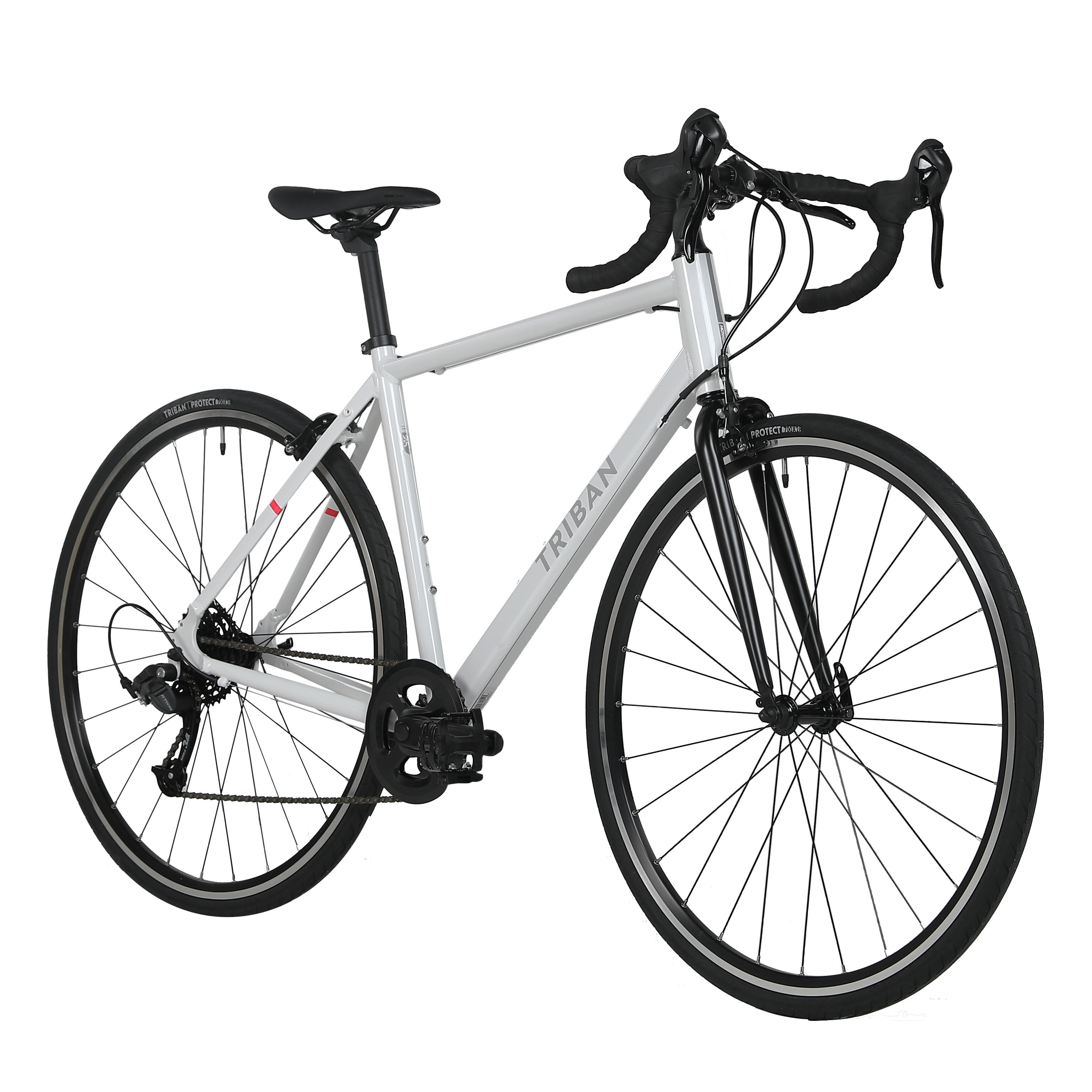 Aluminium 1x8-speed Road Bike EASY WOMAN - White