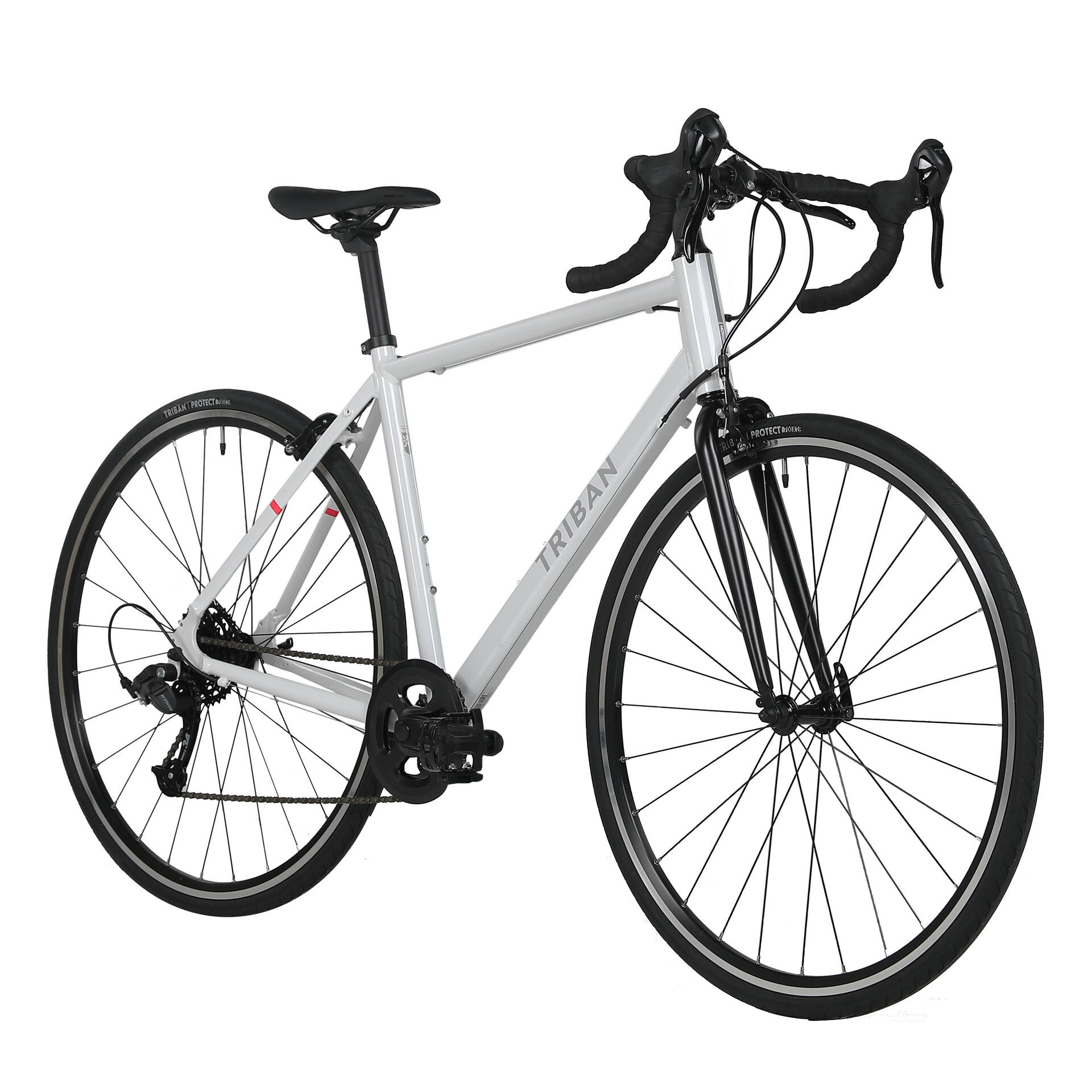 Road Bike Easy 8 Speed Rim Brake - White (Size L)