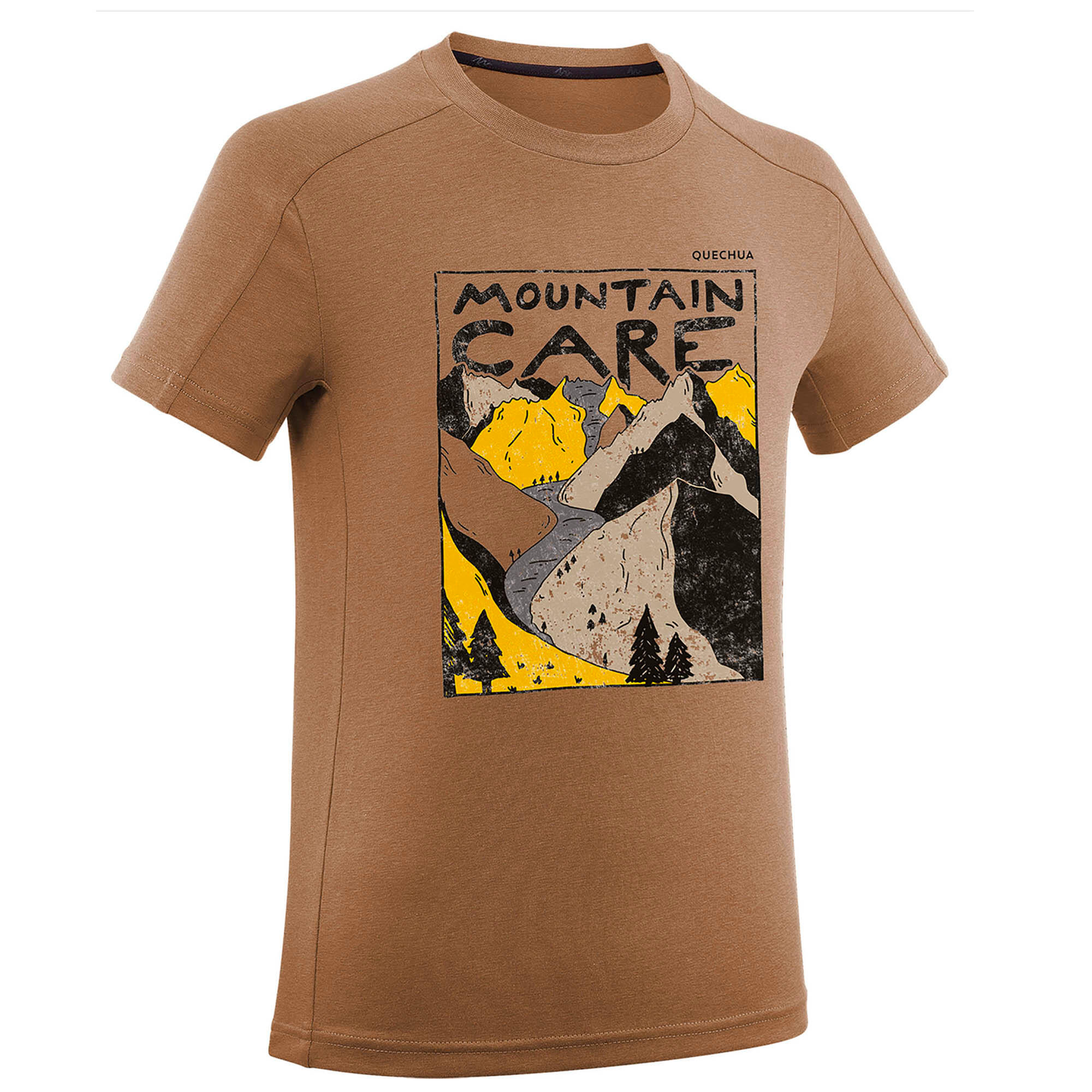 Quechua T Shirt De Randonnee Mh100 Marron Enfant 7 15 Ans